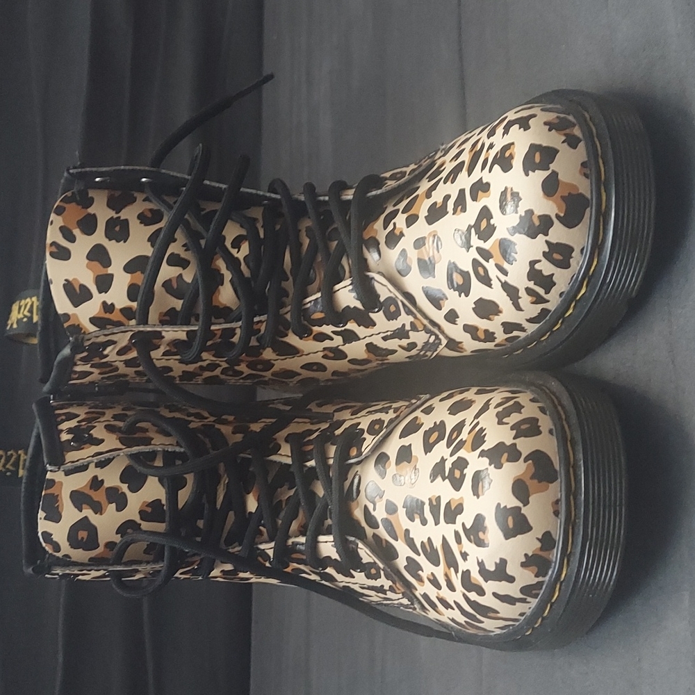 Doc martens cheetah print bouncing soles
